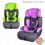 Автокресло детское M 0486 фиолетовое и зеленое